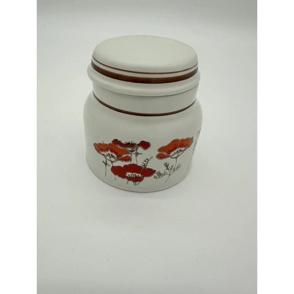 Royal‎ Doulton Canister Fieldflower Vintage Floral Poppy cottagecore VTG